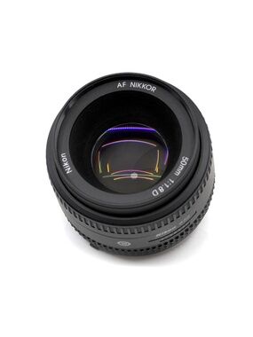 NIKON AF Nikkor 50mm f/1.8 D Prime Lens F-Mount with Box, Manual + Lens Caps